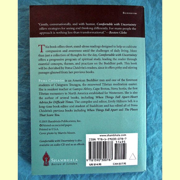 Book - Comfortable with Uncertainty: Teachings on Cultivating Fearlessness - Picture 15 of 15